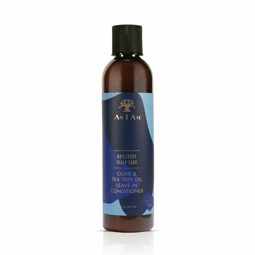 As I Am Dry & Itchy Scalp Care Olive & Tea Tree Oil LeaveIn Conditioner (8 oz.) - кондиционер ливин для ухода за кожей головы с маслом чайного дерева, 237 мл