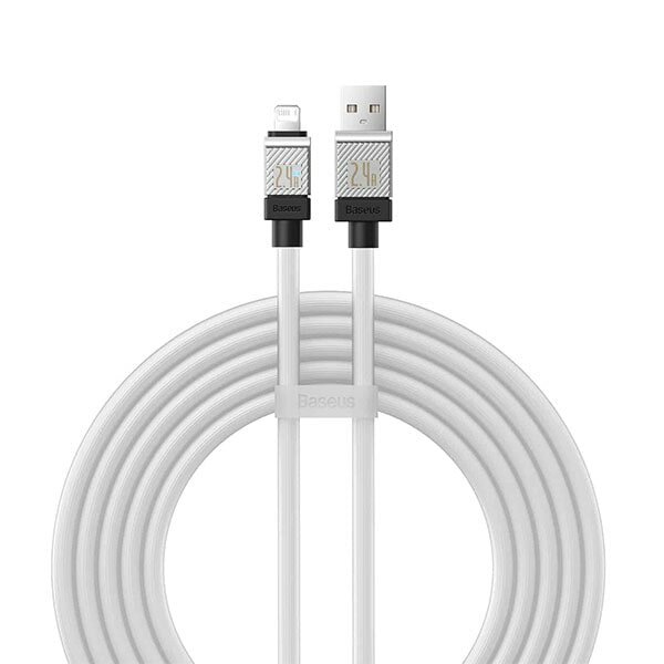 Кабель Baseus CoolPlay Series Fast Charging Cable USB to iP 2.4A 2m White (CAKW000502)