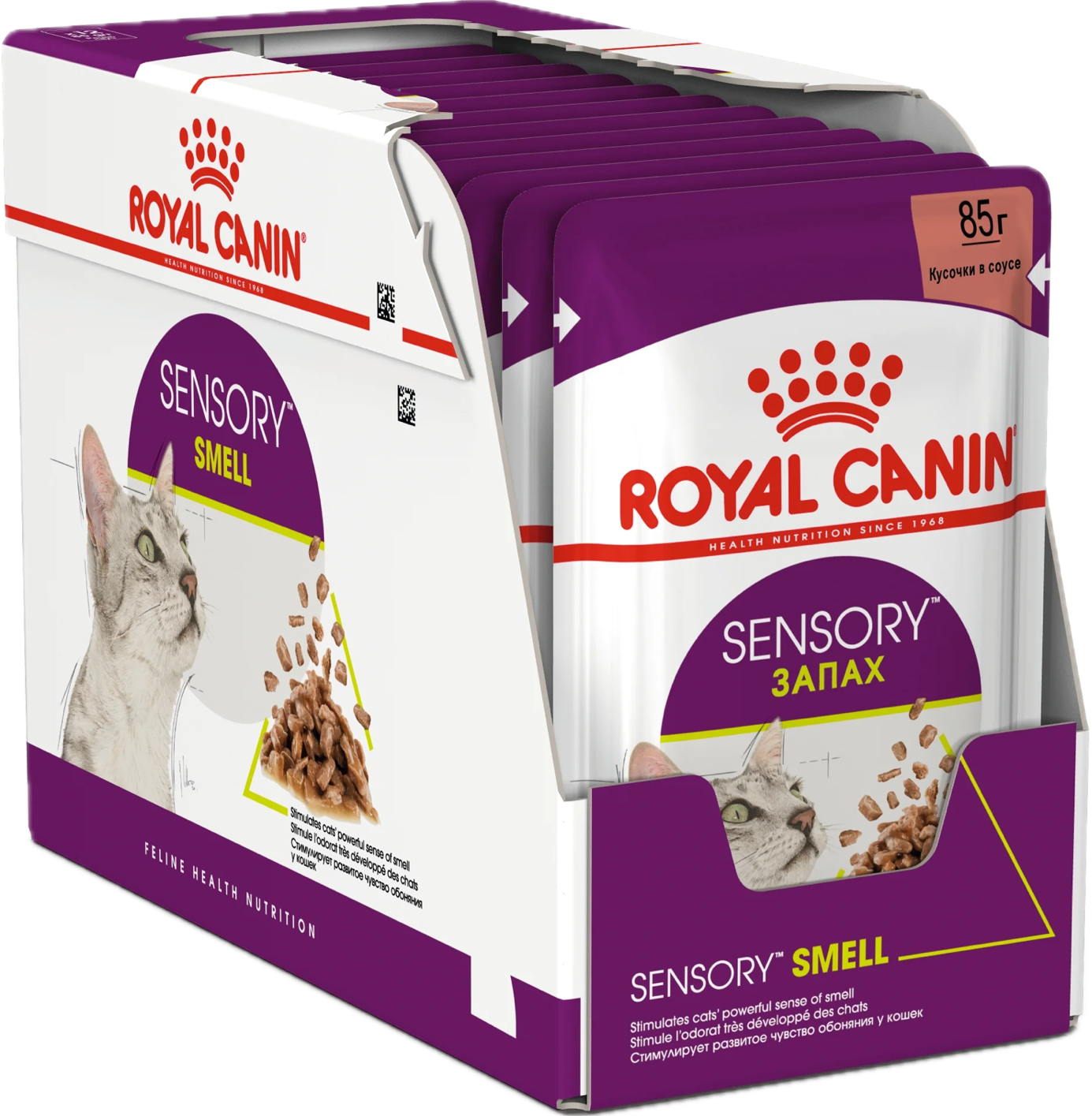 Влажный корм для кошек Royal Canin Sensory Smell стимулирующий обонятельные рецепторы 12 шт. х 85 г (кусочки в соусе)