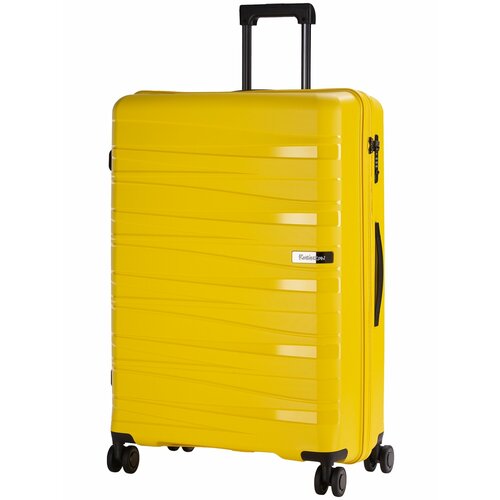 Чемодан Robinzon Corsica, 100 л, размер L, желтый чемодан robinzon corsica 100 л размер l серый
