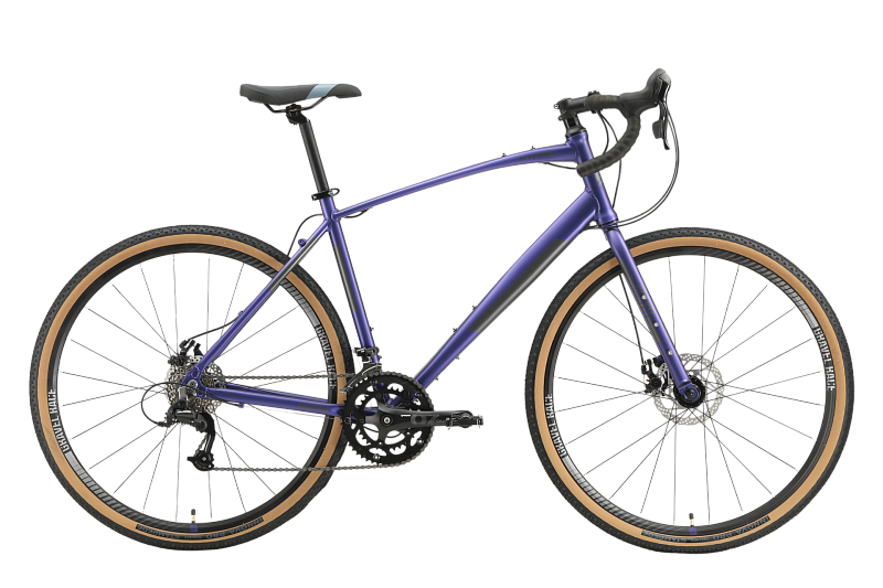 Велосипед Stark'23 Gravel 700.1 D фиолетовый/чёрный 22"
