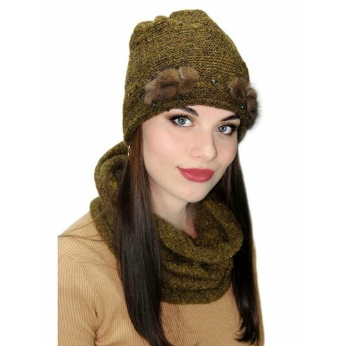 фото Шапка lemmex комплект "аквиса" стойка-хомут, размер 59-60, золотой