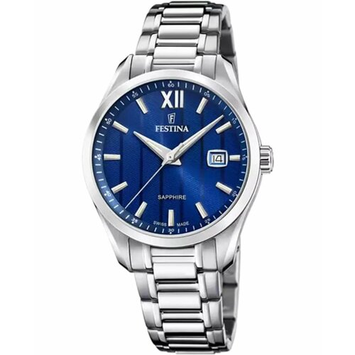 фото Наручные часы festina f20026/2, серебряный, синий