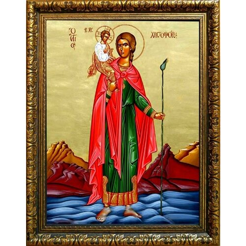Христофор Святой Псеглавец. Икона на холсте.
