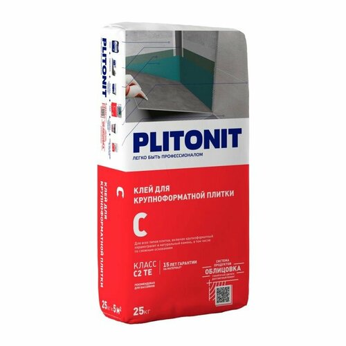 Клей для плитки Plitonit С по сложным основаниям (25 кг) клей для плитки plitonit в pro 25 кг