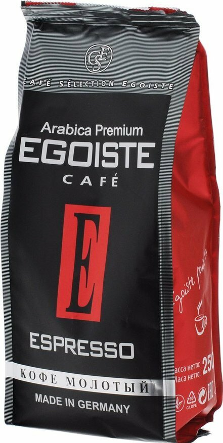 Кофе молотый Egoiste Espresso, 250 г (Эгоист)