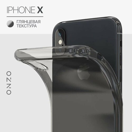Чехол для iPhone X / Защитный бампер накладка Айфон 10, темно-прозрачный