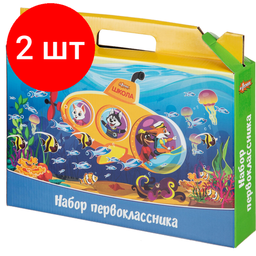 Комплект 2 наб, Набор первоклассника №1 School Шустрики 36 предметов набор первоклассника 1 school школьник 959976