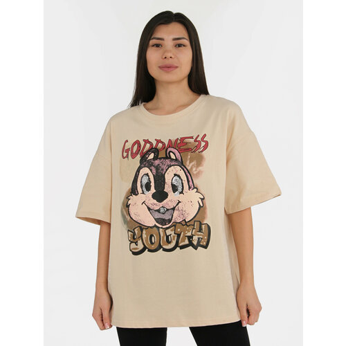 Футболка LOOKTOP, размер 40-48, бежевый