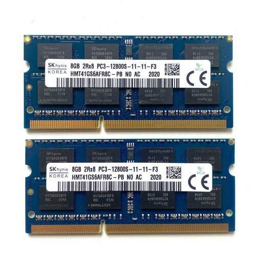 Модуль памяти SKhynix DDR3 8GB 1600МГц PC3-12800S 15v SODIMM 2900₽