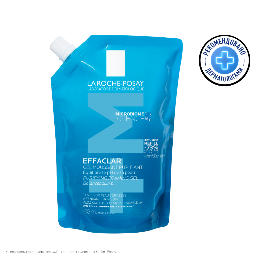 фото La Roche-Posay Effaclar Очищающий пенящийся гель Eco-Refil см/блок 400 мл 1 шт