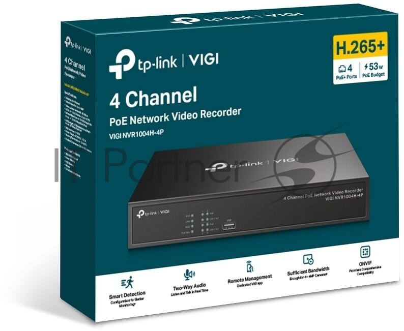 TP-Link VIGI NVR1004H-4P VIGI 4-канальный сетевой видеорегистратор с поддержкой PoE+ - фото №5