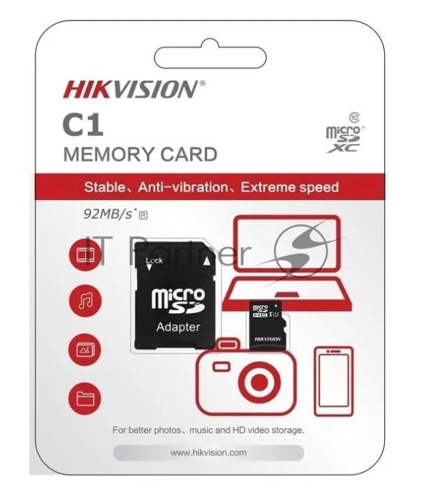 Карта памяти Hikvision microSDHC 32GB HS-TF-C1(STD)/32G/Adapter - фото №14