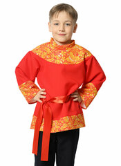 Косоворотка для мальчика русский народный костюм хохлома