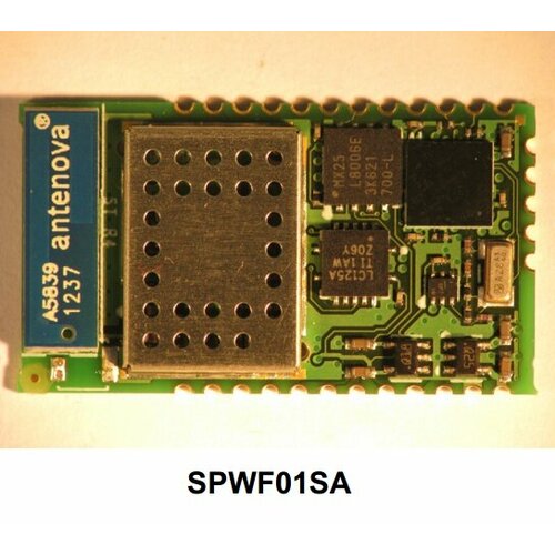 bluetooth модуль hc 05 на плате SPWF01SA.11, Wi-Fi модуль, STMicroelectronics, Serial-to-Wi-Fi b/g/n intelligent modules (чип антенна)