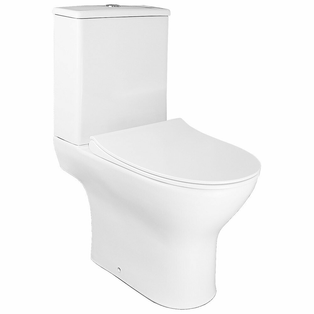 Унитаз Azario Mist AZ-45 безободковый с бачком и сиденьем микролифт [+1_ZS5]
