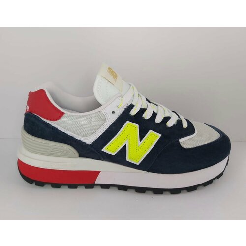 фото Кроссовки new balance 574, полнота d, размер 42 eu, красный, синий