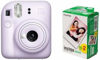 Комплект Фотоаппарат Fujifilm Instax Mini 12 Purple (фиолетовый) + Картридж Glossy 800 20шт