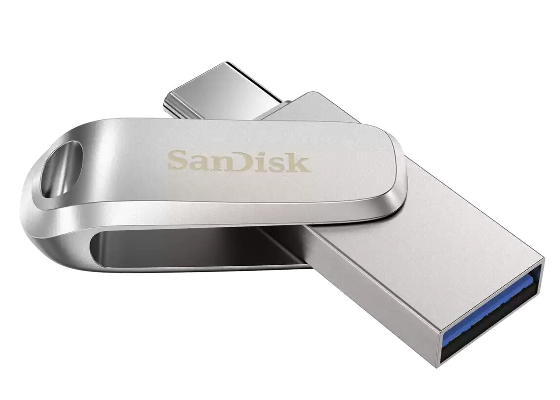 Флеш-накопитель SanDisk 512 ГБ USB 3.2 Ultra Dual Drive Luxe 400 Мб/с Type C/Type A — фото 1