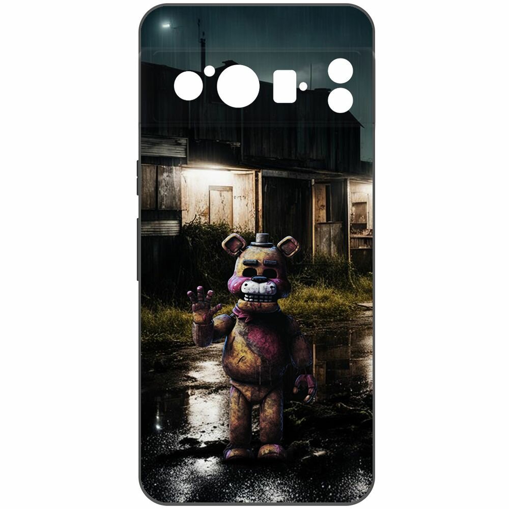 Чехол-накладка Krutoff Soft Case фнаф (FNAF) - Фредди под дождем для GOOGLE Pixel 8 Pro черный