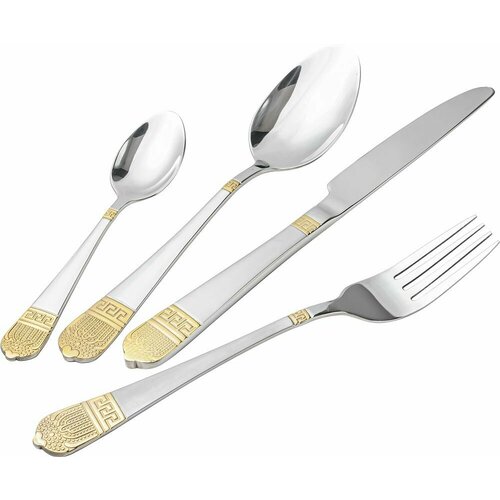 Набор стол приборов 24пр золотой МС 2090 4299₽