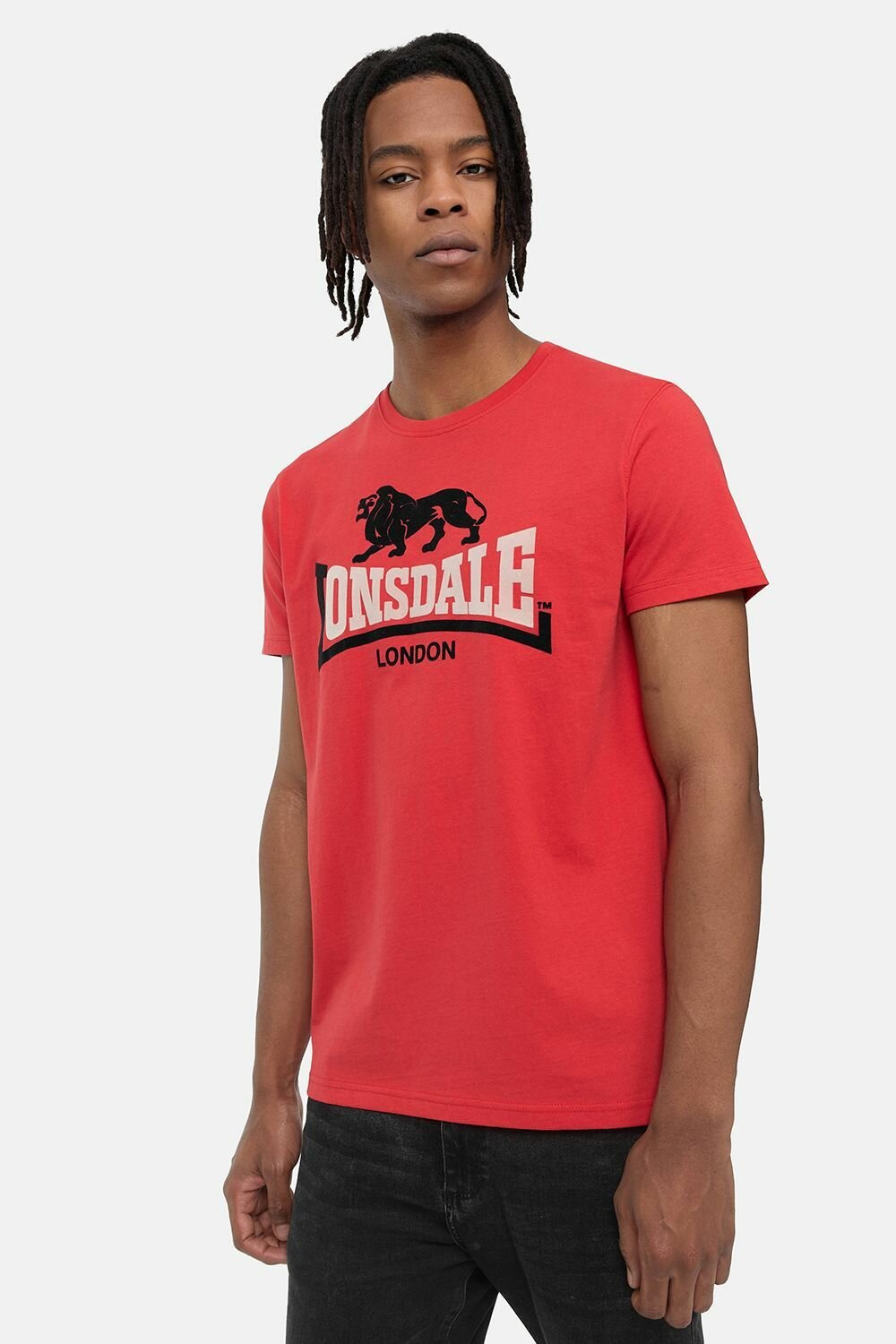Футболка LONSDALE, размер M, красный