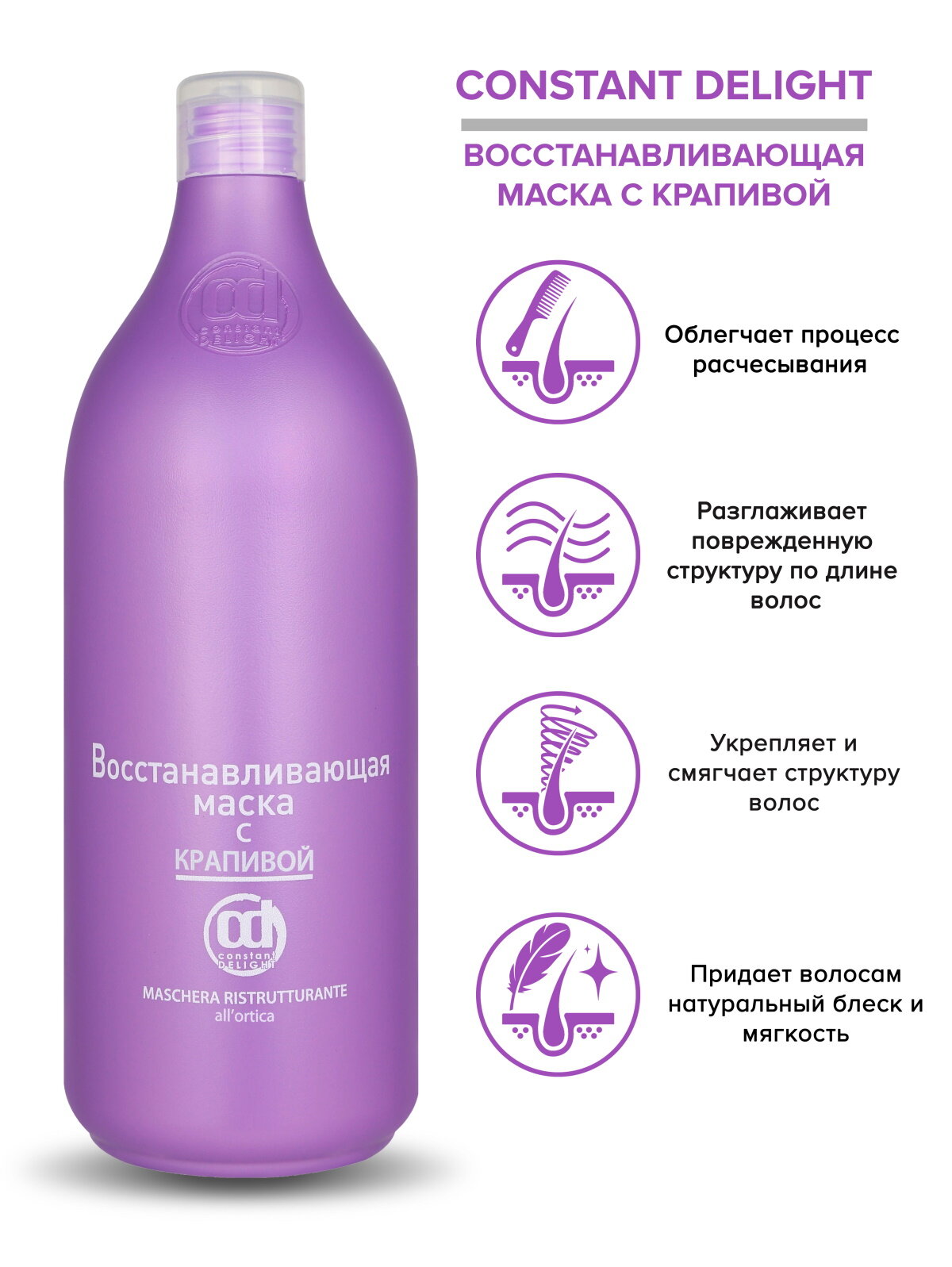 Constant Delight Восстанавливающая маска с крапивой, 1000 мл, бутылка