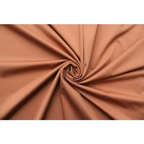 Ткань костюмная стрейч (спандекс) карамельно-коричневая, ш124см, 0,5 м