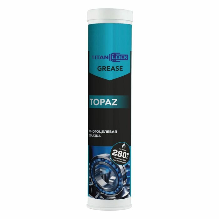 фото Высокотемпературная многоцелевая смазка TOPAZ (LGWA 2) +180 С, синяя, туба 400 мл, TLGREASE-TZ04 TITAN LOCK