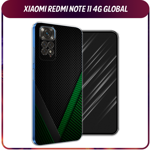 силиконовый чехол на xiaomi redmi note 11 4g global redmi note 11s редми ноут 11 global 11s акуна матата Силиконовый чехол на Xiaomi Redmi Note 11 4G Global/Redmi Note 11S / Редми Ноут 11 Global/11S Зеленый карбон