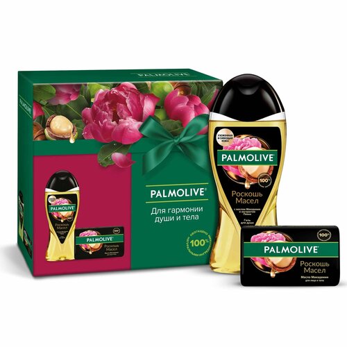 Palmolive Подарочный набор Роскошная мягкость Гель для душа 250 мл и туалетное мыло 90 г гель для душа palmolive роскошь масел с маслом макадамии и экстрактом пиона 750 мл