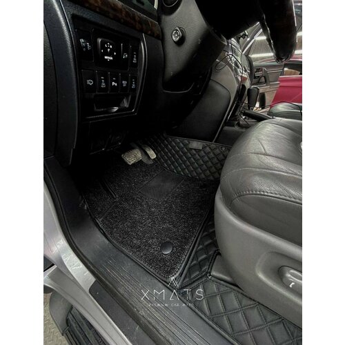 3D коврики из экокожи для Toyota Land Cruiser 200 на 2 ряда (11 п-е, 2007 - 2021) / 3Д коврики из экокожи для Тойота Лэнд Крузер 200 на 2 ряда (11 п-е, 2007 - 2021)