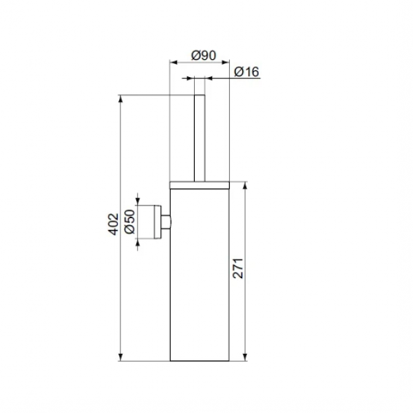 Iom A9128MY Туалетная щетка с держателем (настенный, нержавеющая сталь) Ideal Standard - фото №10