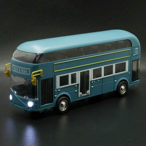 Металлический двухэтажный автобус игрушка Лондонский Винтаж 18 см. Инерционный, свет, звук металлический двухэтажный автобус игрушка лондонский винтаж 18 см инерционный свет звук красный