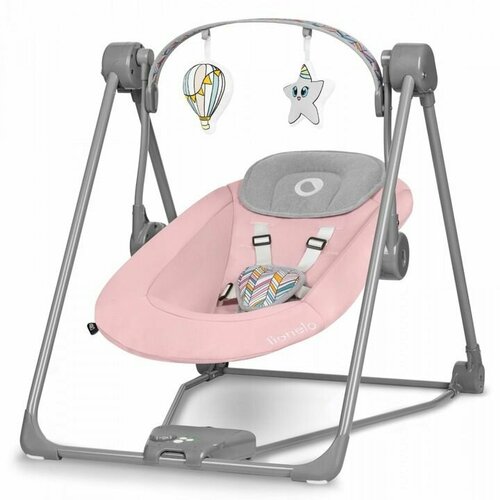Электронные качели детские для новорождённых Lionelo Otto Pink -электрокачели