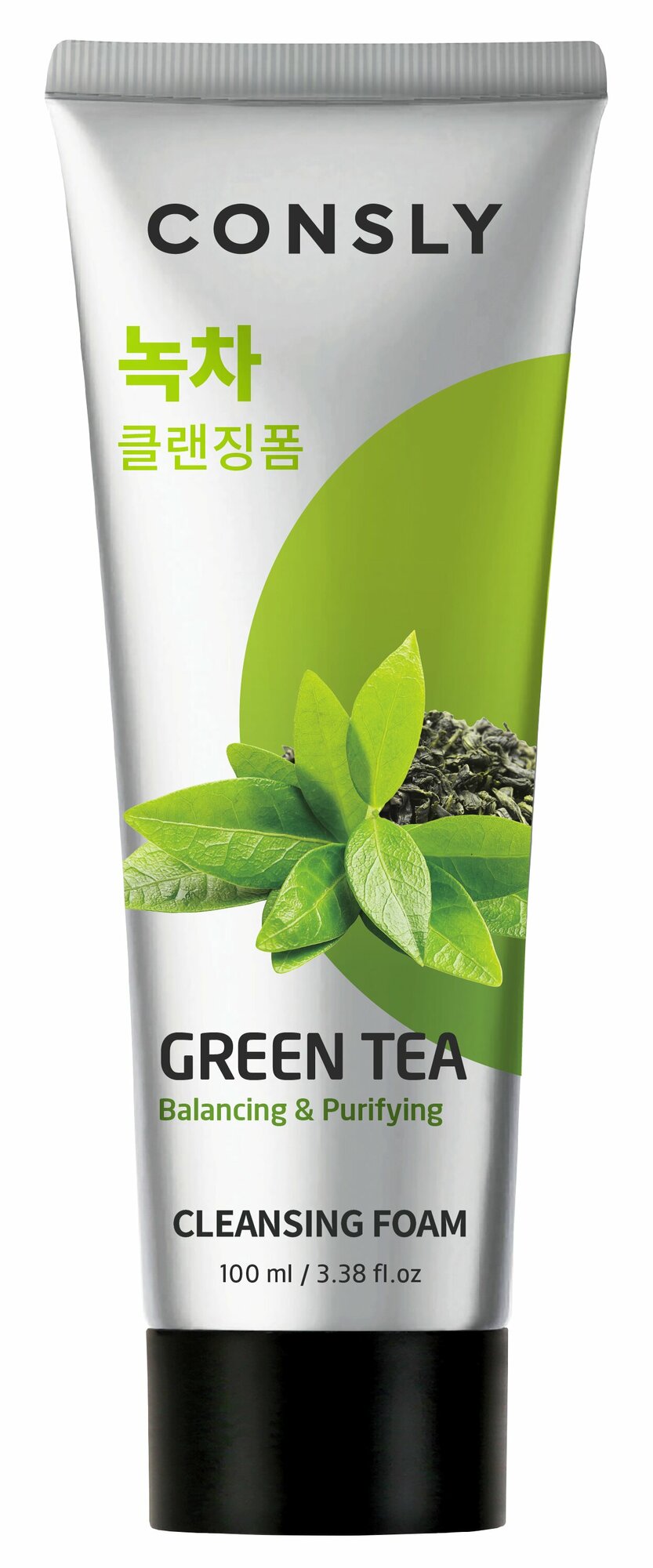 Consly Green Tea Balancing Creamy Cleansing Foam - Балансирующая кремовая пенка для умывания с экстрактом зеленого чая 100 мл