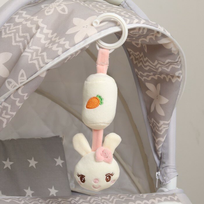 Подвеска - погремушка «Милая зайка», на кроватку, коляску, Крошка Я