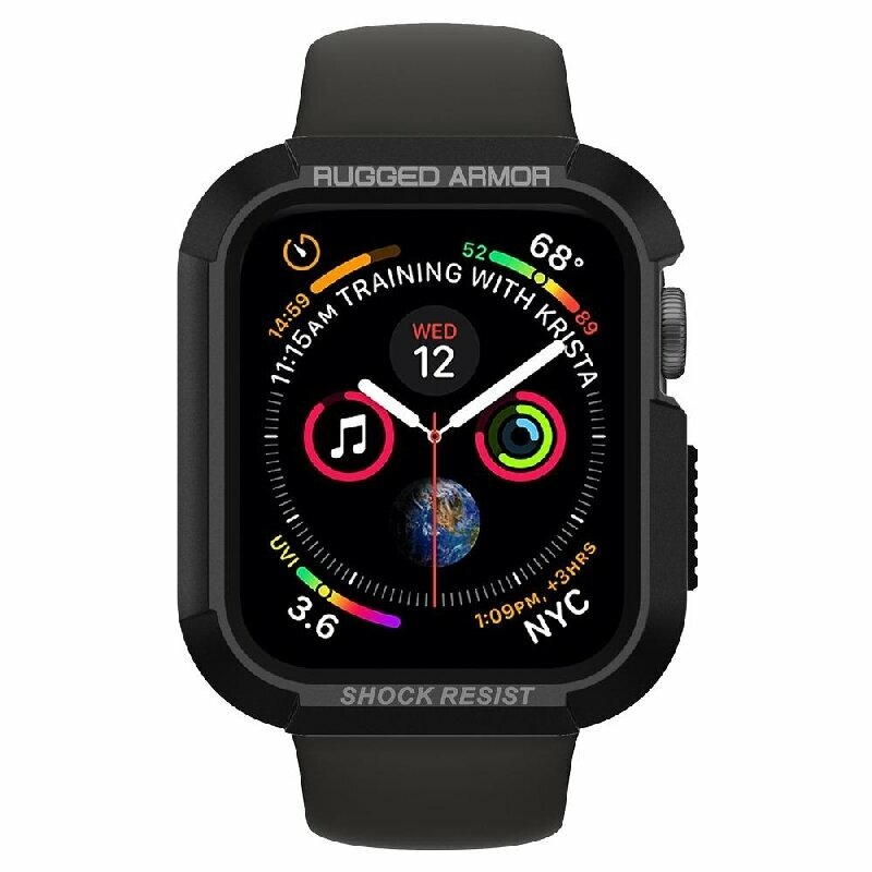 Прочный чехол SPIGEN для Apple Watch 5 / 4 (40мм) - Rugged Armor - Черный - 061CS24480