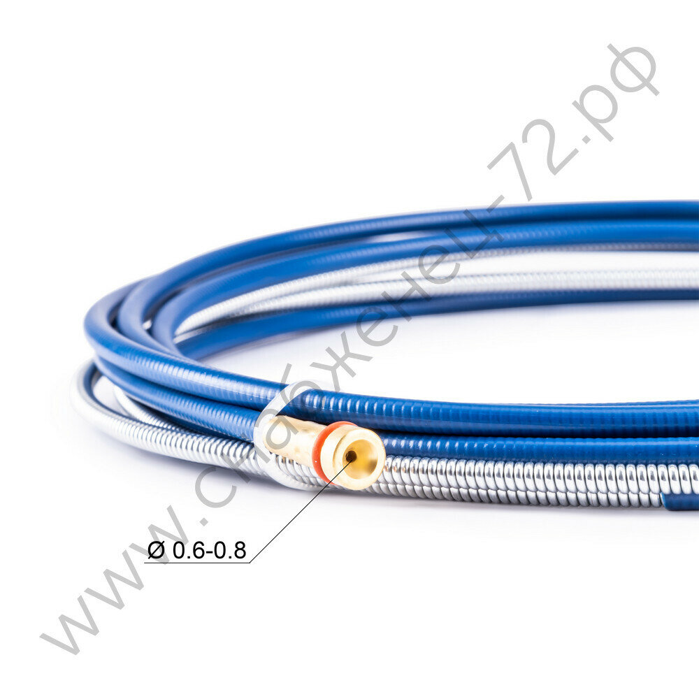 Направляющие Каналы Для Проволоки Канал 0,6-0,8мм сталь синий, 4м (124.0012/GM0501, МВ-15, пр-во FoxWeld/КНР)