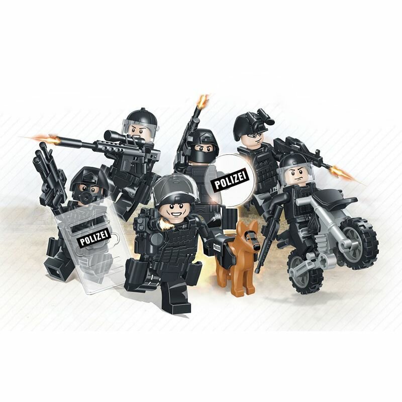 Военные лего фигурки 6 шт. / конструктор полиция / игровой набор swat