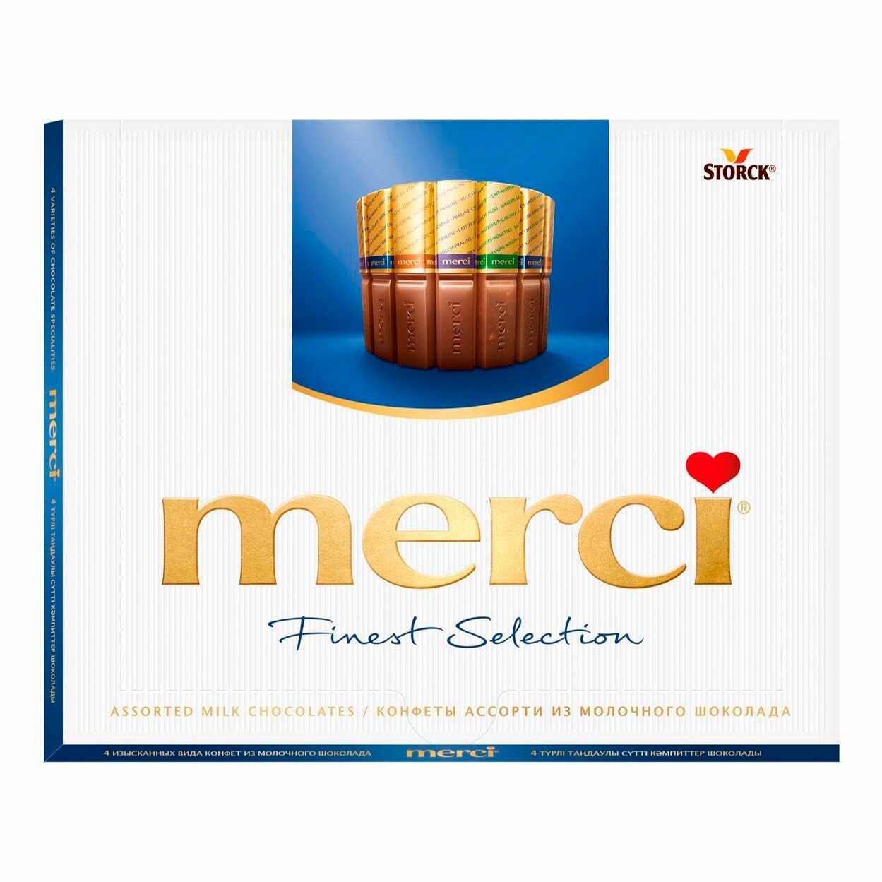 Шоколадные конфеты Merci Ассорти из молочного шоколада 250 г