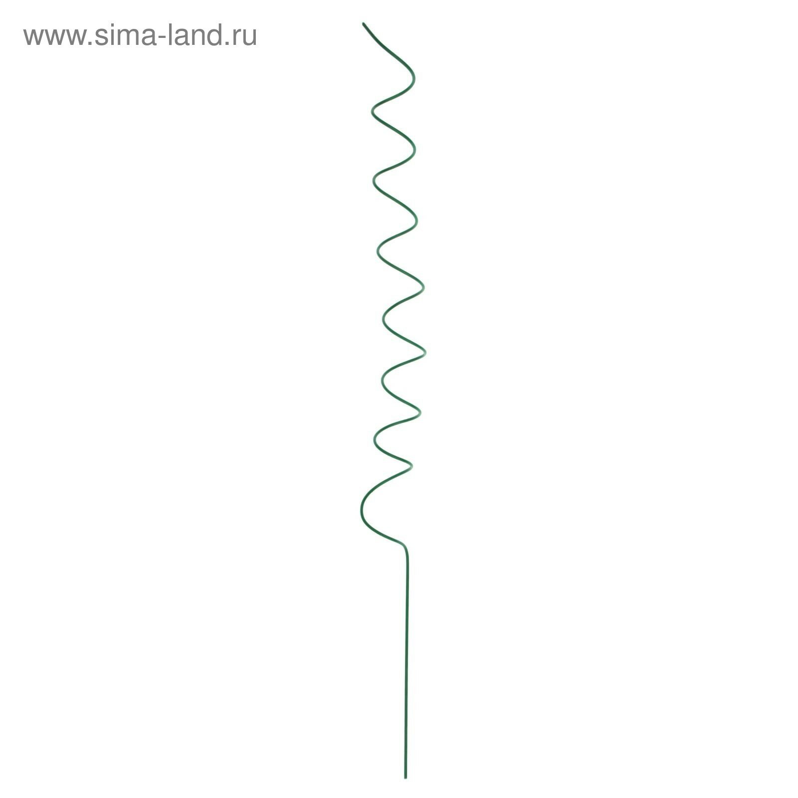 Кустодержатель для цветов d = 6 см h = 80 см металл зелёный «Спираль»