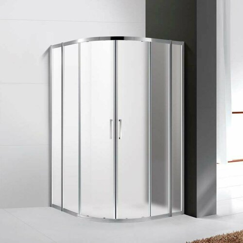Душевой уголок Cezares MOLVENO-R-22-100+30-P-Cr цвет профиля хром, стекло матовое 6 мм 130х195х130 см