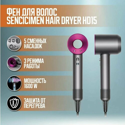 Фен для волос профессиональный/ Супер фен для укладки волос/ Premium.1600w