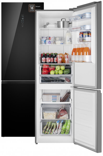 фото Отдельностоящий холодильник с инвертором Weissgauff WRK 2000 Total NoFrost Inverter Black Glass