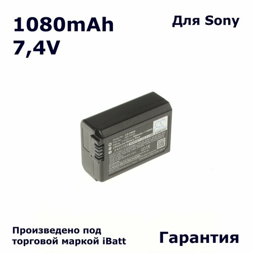 Аккумуляторная батарея iBatt 1080mAh, для камер NP-FW50 аккумуляторная батарея для фотоаппарата sony alpha a7 np fw50 7 4v 2000mah li ion