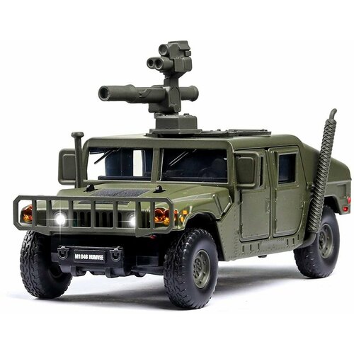 Модель машины машинка металлическая 1 32 военный hummer h1 un 921 1 12 см land fighter инерционная свет звук зеленый