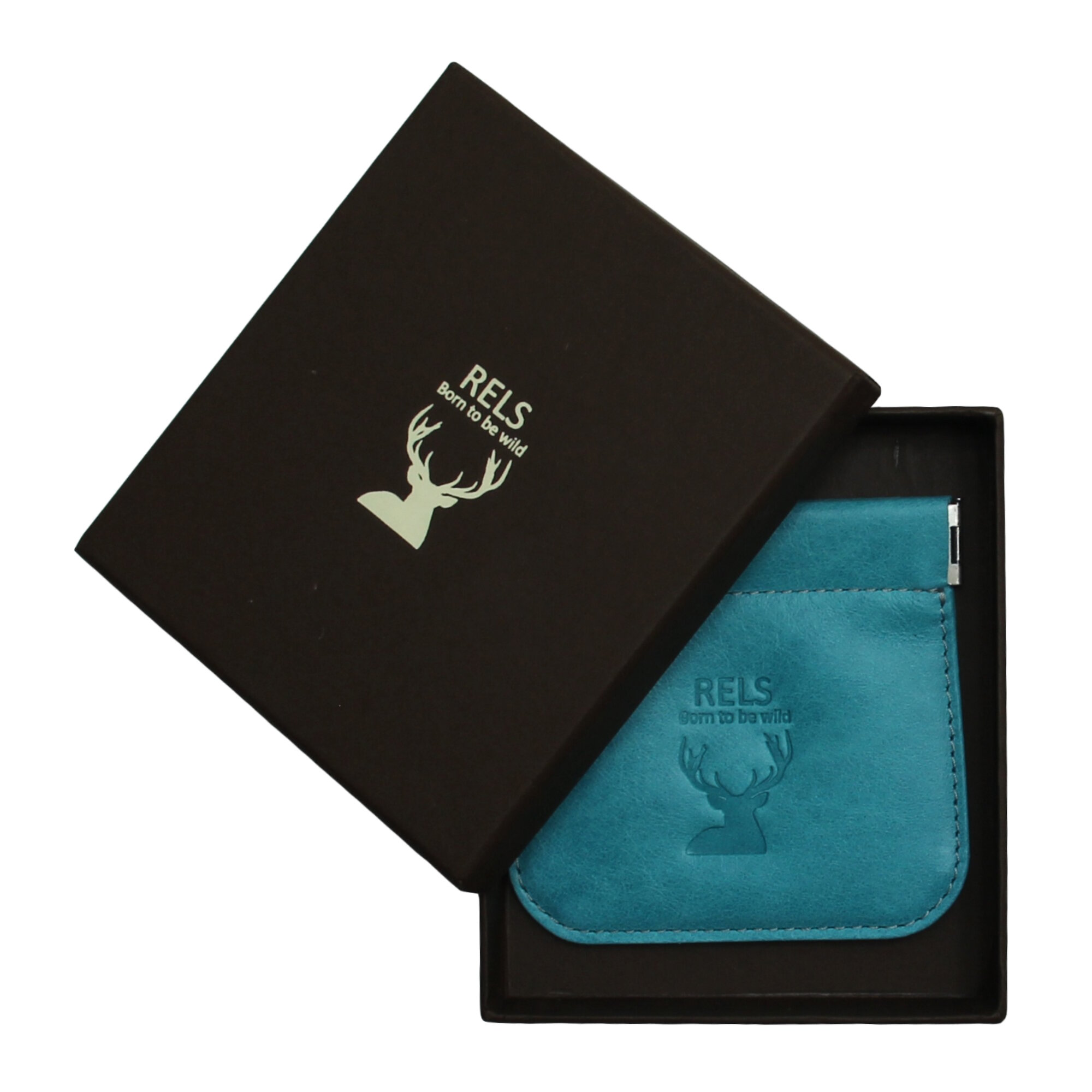 Монетница RELS, фактура гладкая, бирюзовый — фото 1