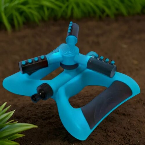 Дождеватель садовый разбрызгиватель для полива огорода кустов цветов 12 форсунок поворотный Поливалка для газона в деревню 690₽