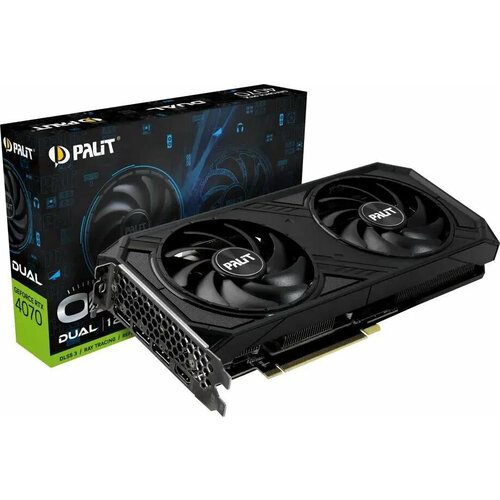 Видеокарта Palit GeForce RTX4070 DUAL OC 12Гб GDDR6X192bit HDMI3DP NED4070S19K9-1047D ret 7564800₽